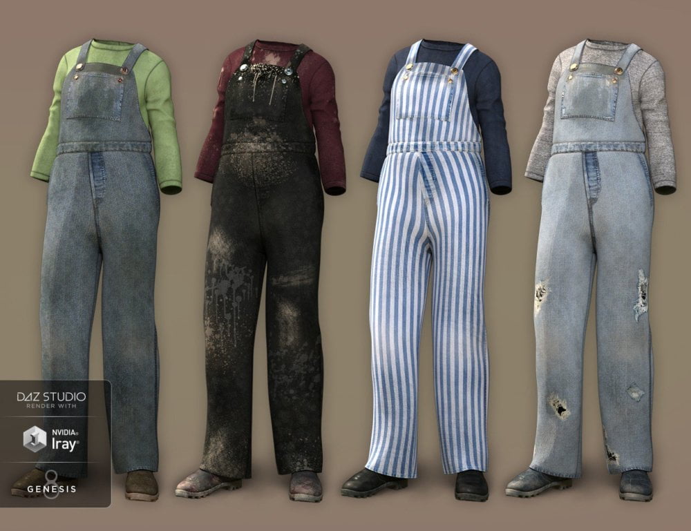 dForce Overalls Outfit Textures