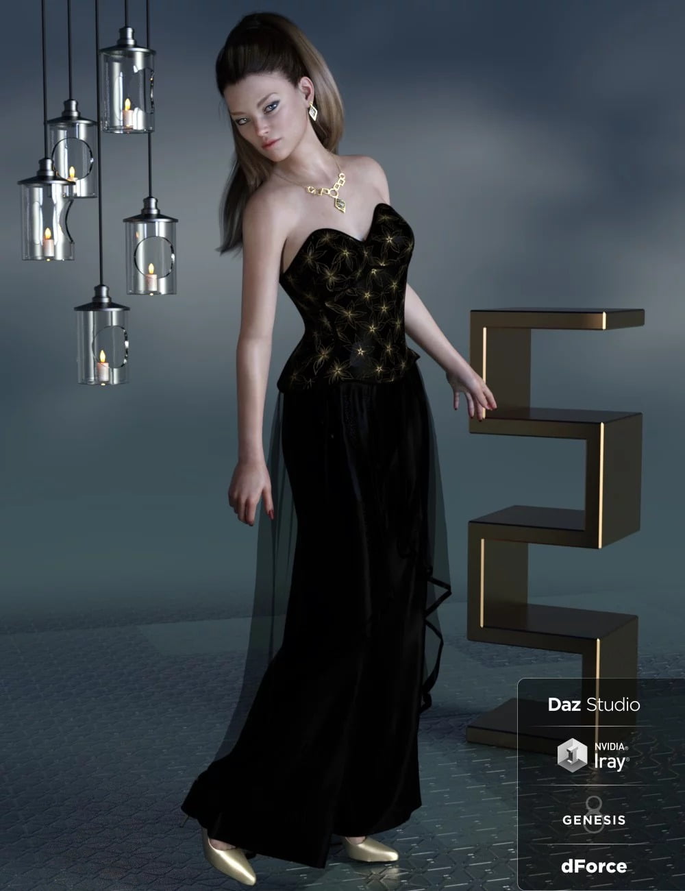 dForce Raeni Outfit for Genesis 8 Female(s)