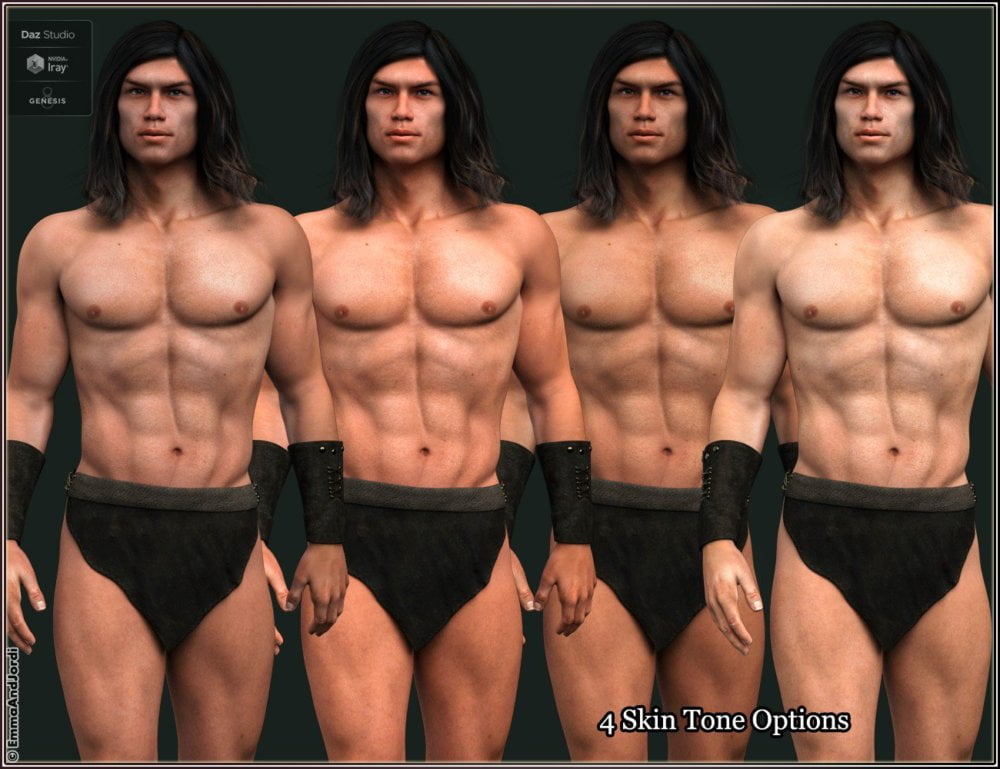 EJ Lorcan Deluxe Pack For Genesis 8 Male: Character, Outfit, and Poses