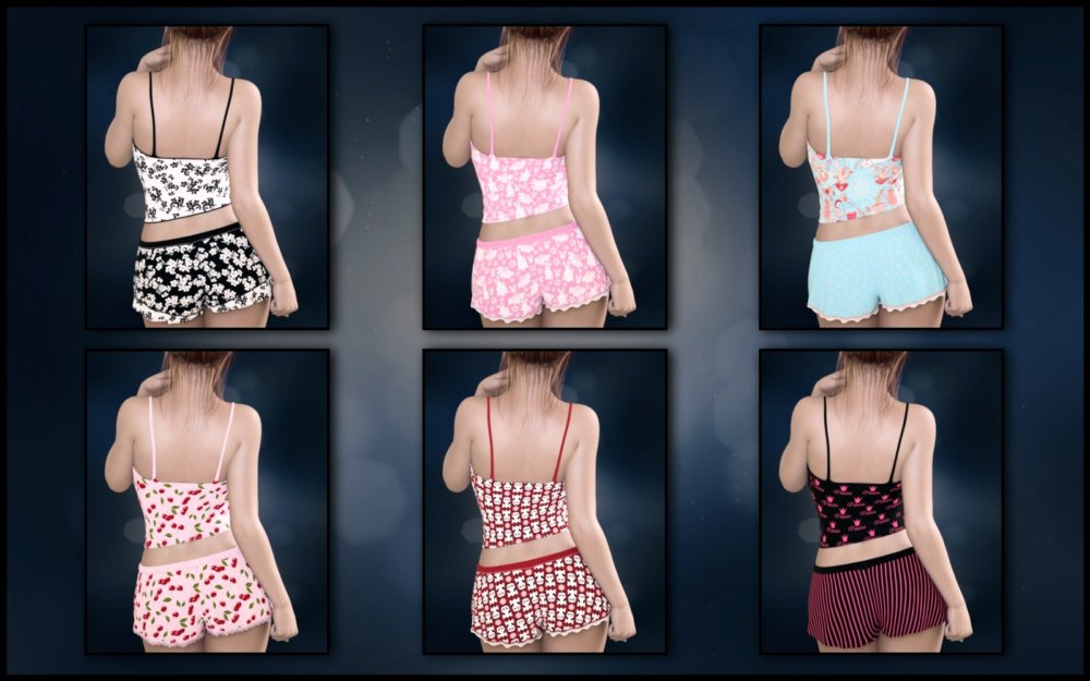 Private Moments: Sweetie PJ Set for Genesis 3 Females