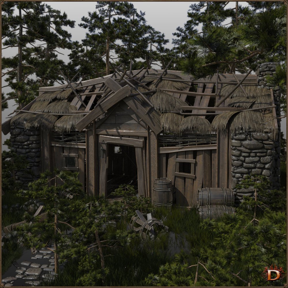 Medieval Small Village Derelict House