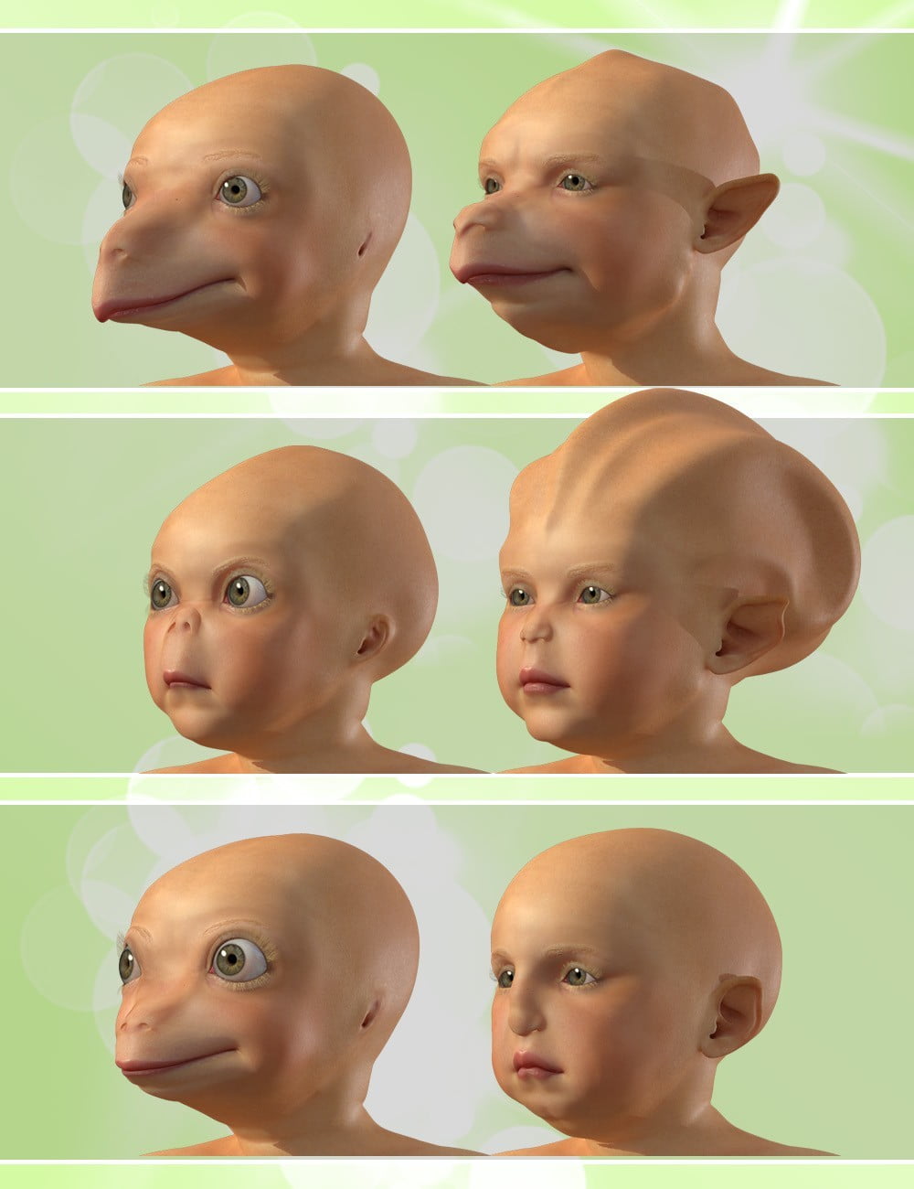 Baby Luna's Creature Heads