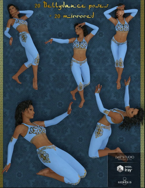 Bellydance Poses for Genesis 8 Female