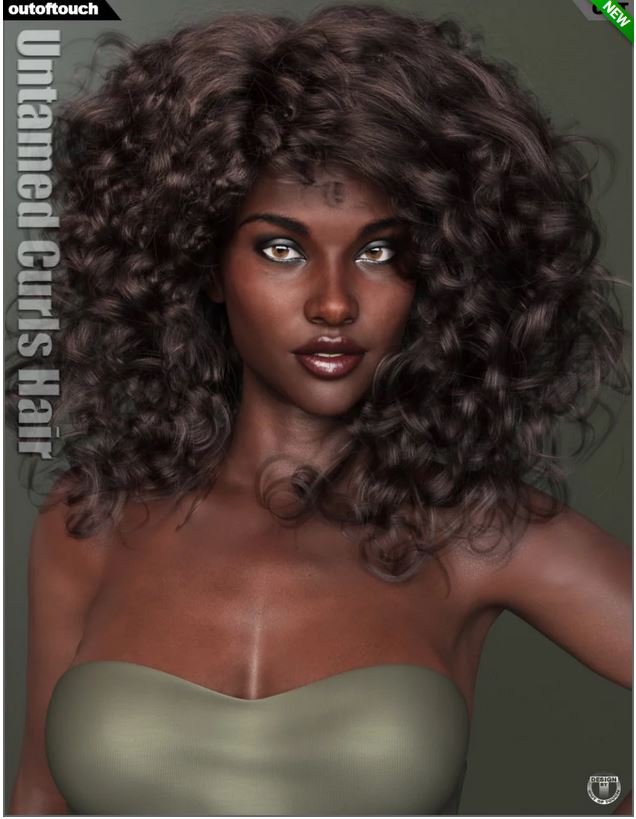 Untamed Curls Hair for Genesis 3 and 8 Female(s)