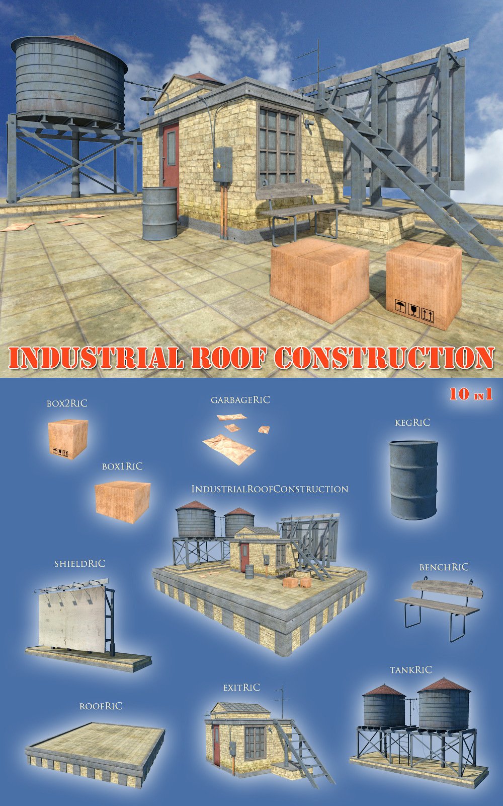 Industrial roof construction