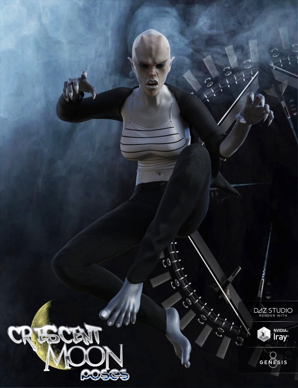 Crescent Moon Poses for Genesis 8 Female