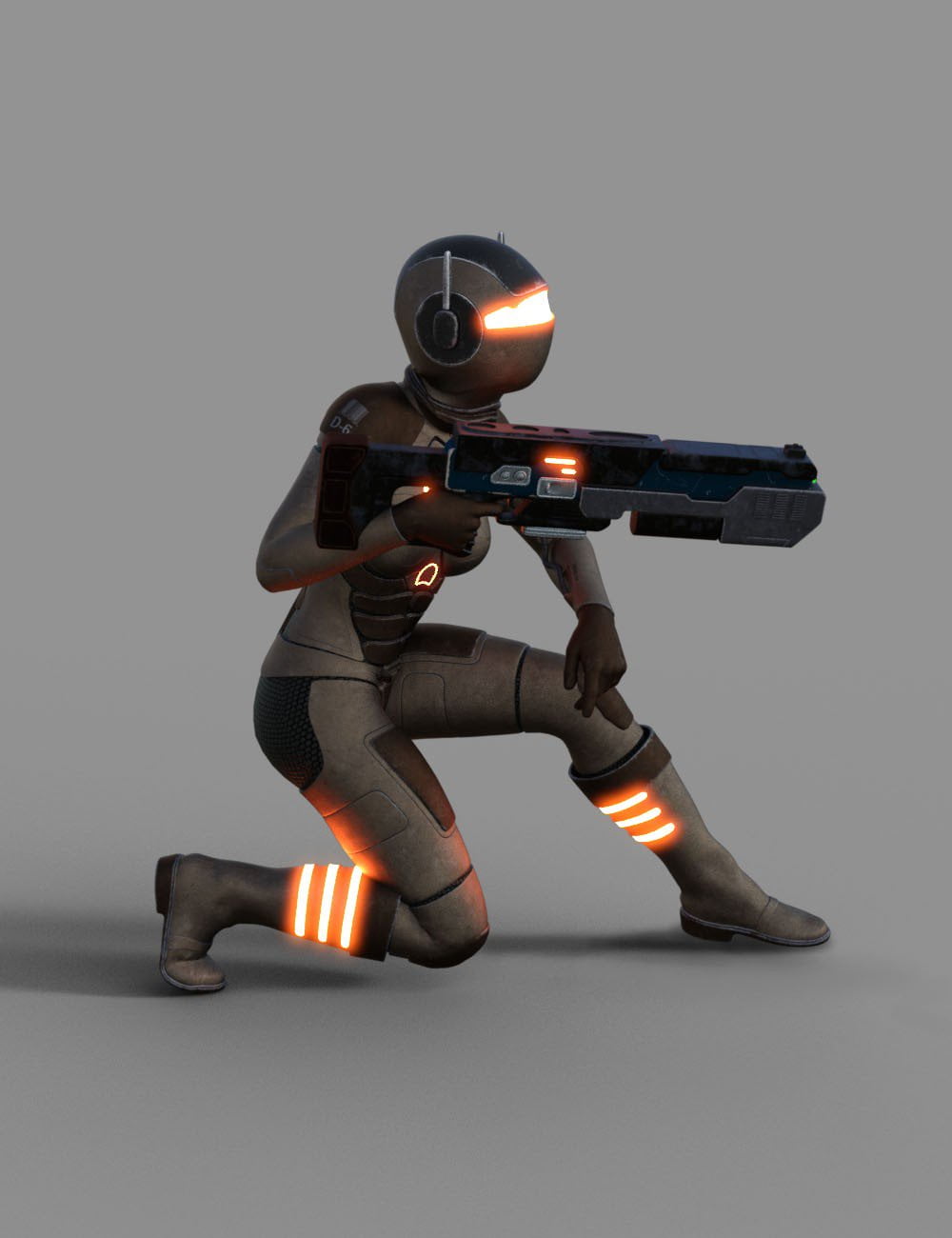 D6 Peace Keeper Outfit for Genesis 8 Female