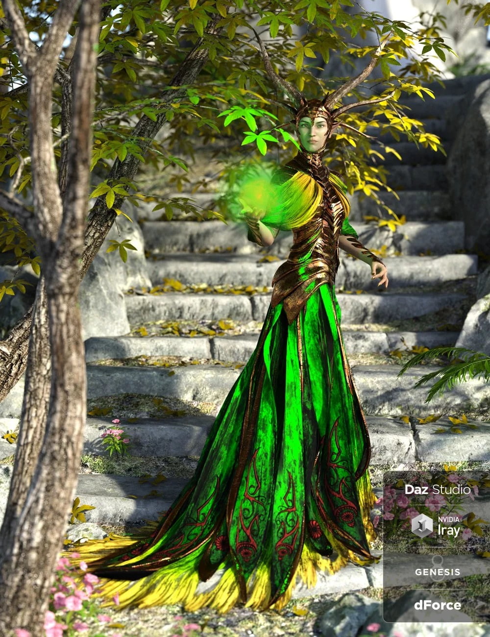 dForce Dragon Empress Base Outfit for Genesis 8 Female(s) by Arki