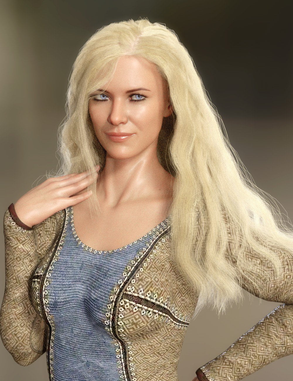 dForce Femme Fatale Hair for Genesis 3 and 8 Females