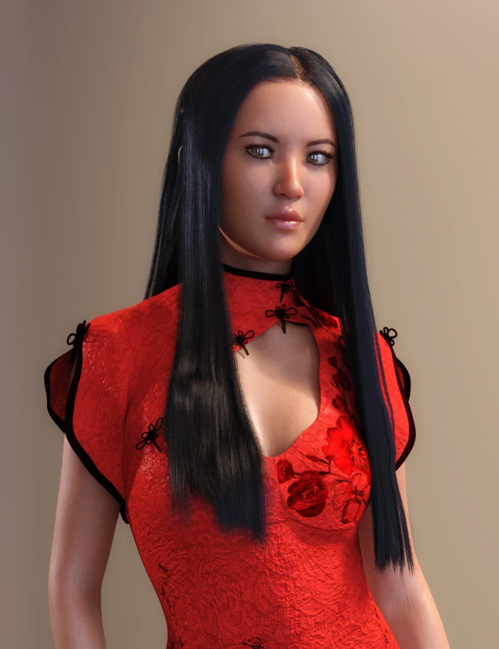 dForce Longdrape Hair for Genesis 3 and 8 Female(s)