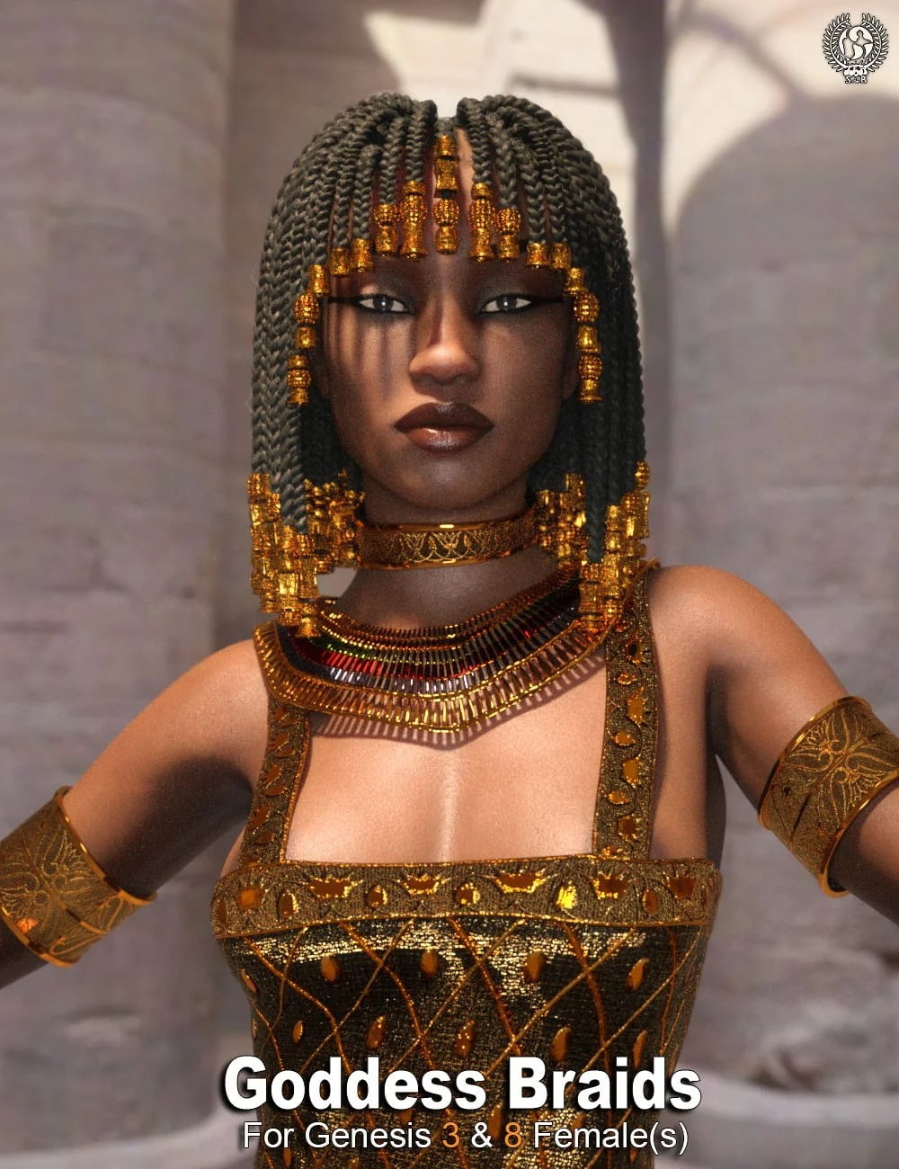 Goddess Braids For Genesis 3 And 8 Females