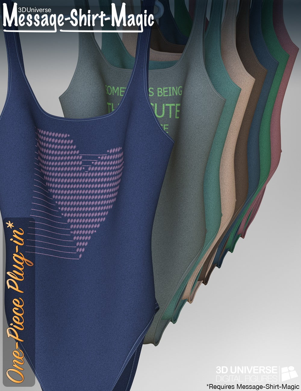 Message-Shirt-Magic One-Piece Plugin for Genesis 8 Female(s)