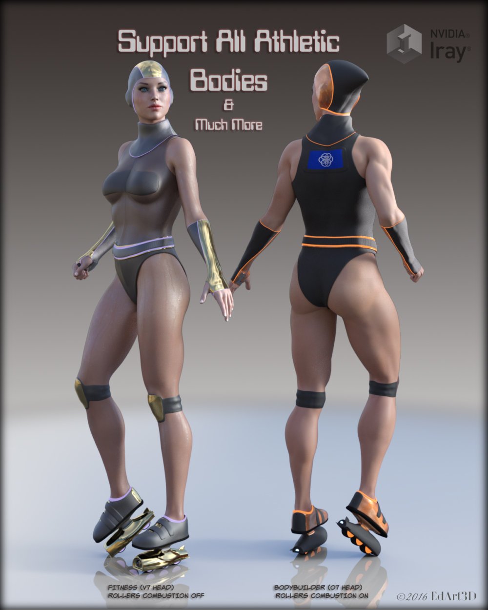 Athletic Futuristica for G3F - Rocket_Roller Derby AddOn