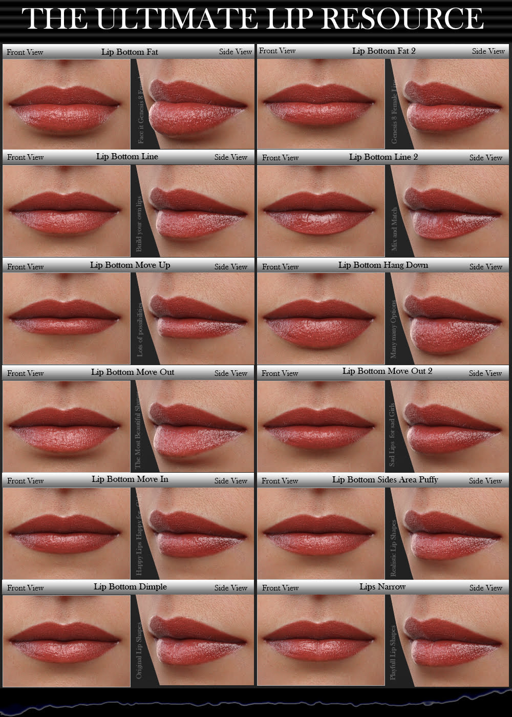 GDN Put a Face on for Genesis 8 Female The Lips