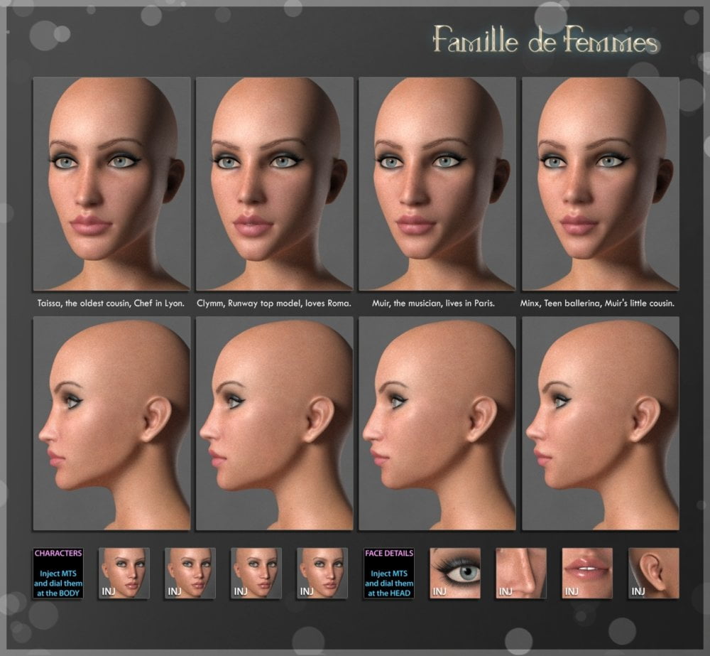 Famille de Femmes - Morphs and Materials for La Femme