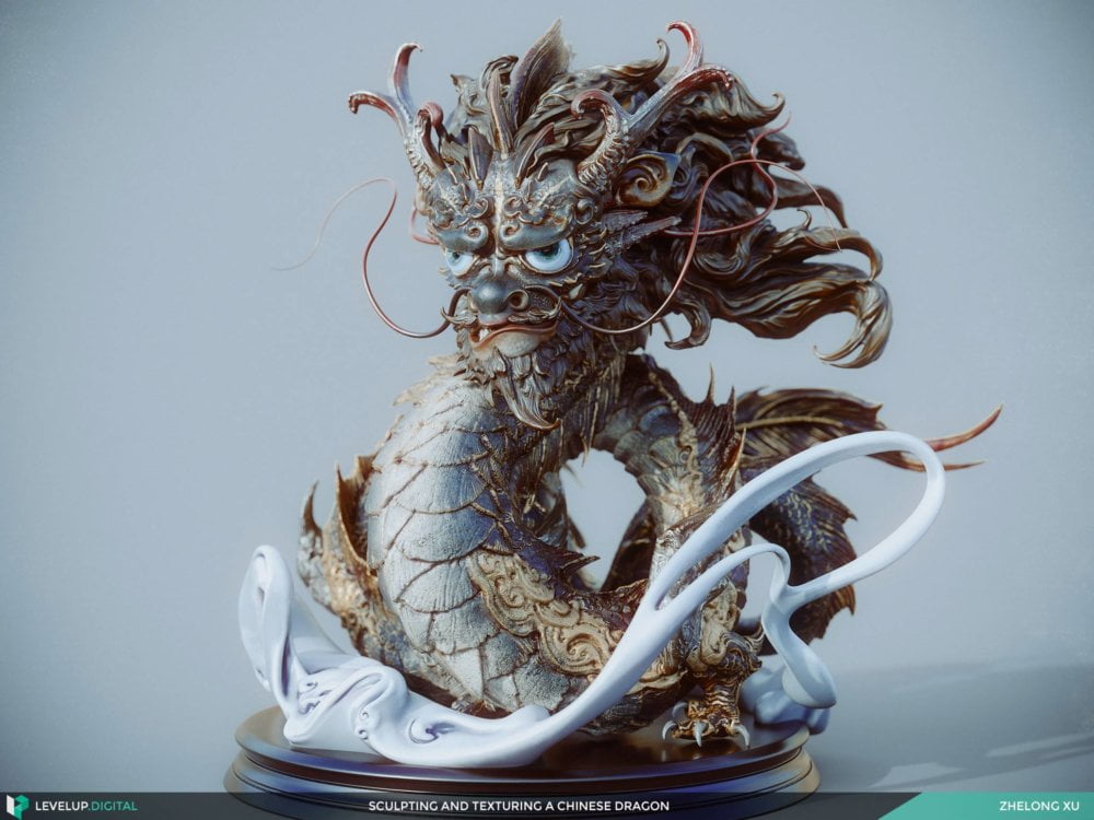 Sculpting & Texturing a Chinese Dragon