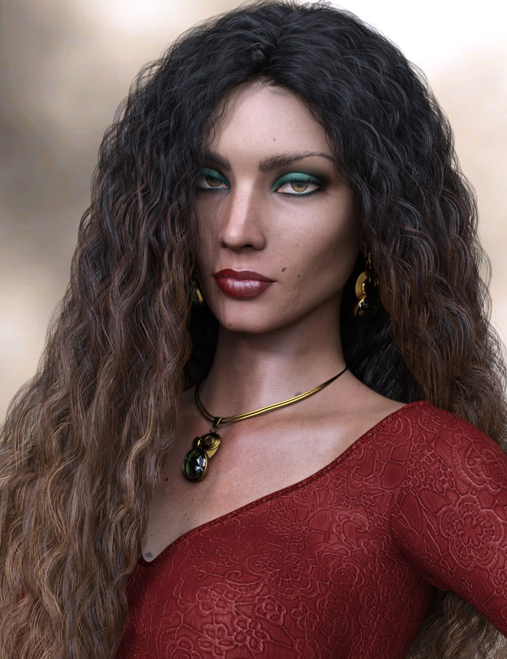 Ruby HD and Headscarf for Genesis 8 Female
