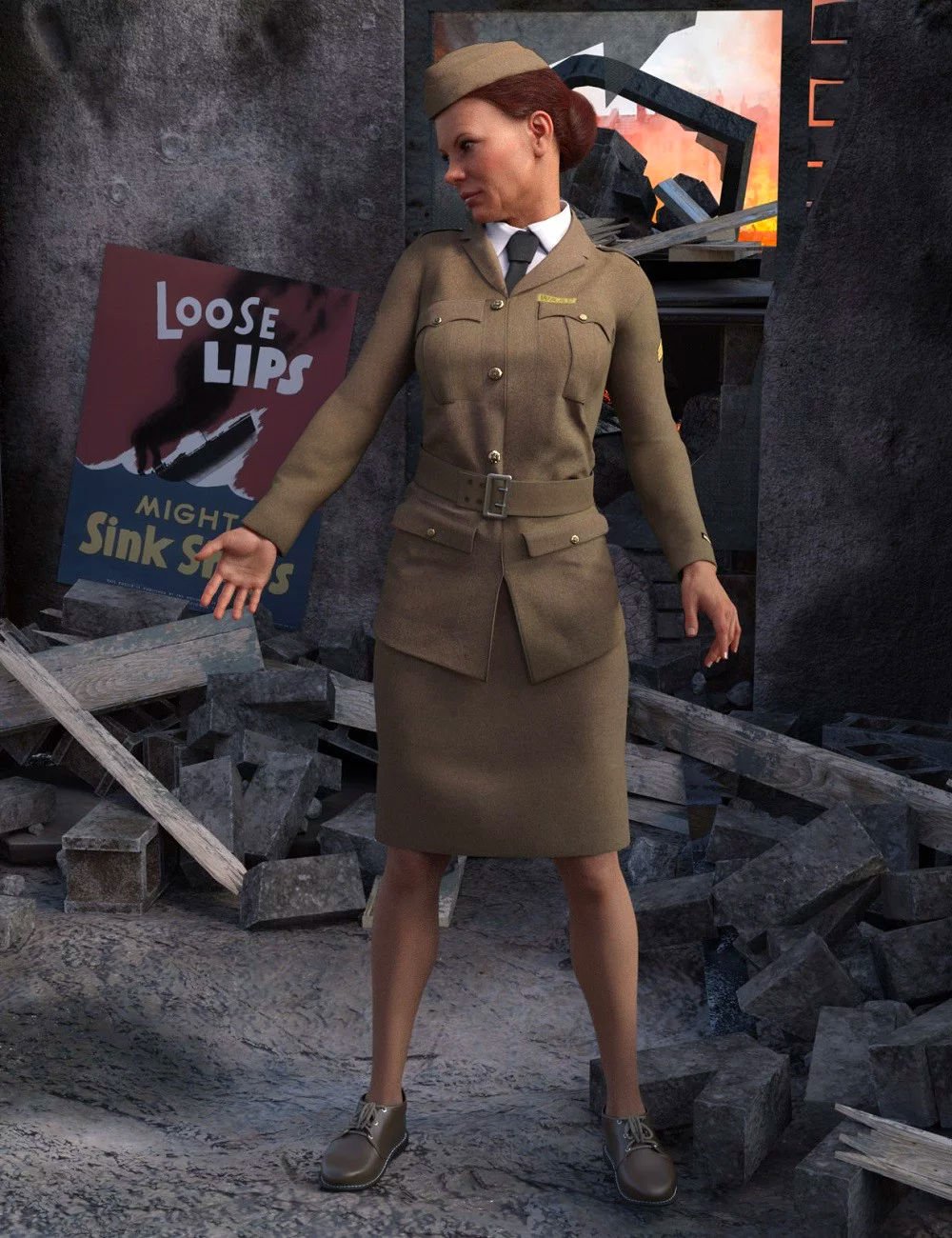 Blitz Girl Uniform for Genesis 8 Females