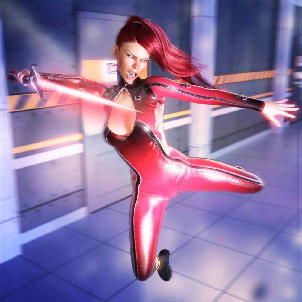 Z Glowing Swords and Poses for Genesis 3 and 8