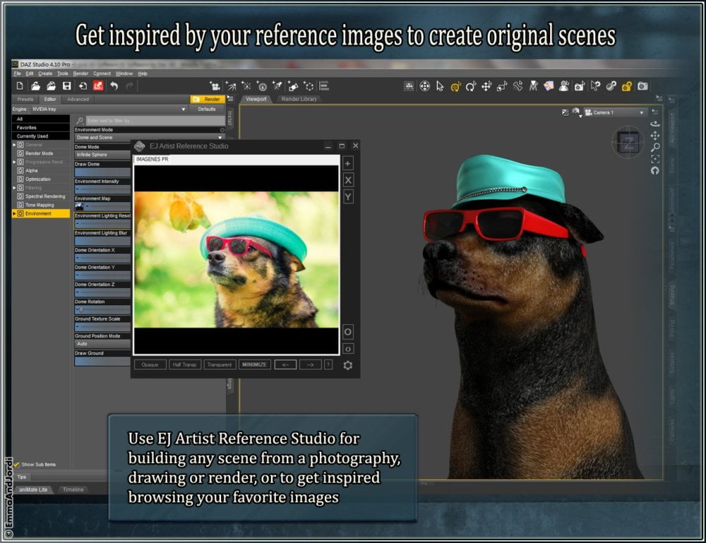 EJ Artist Reference Studio for Daz Studio Zbrush and Others