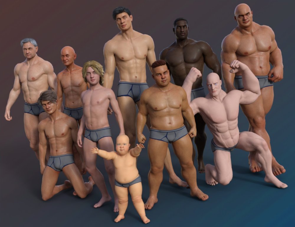 FSL Genepool Dialed Shapes for Genesis 8 Male