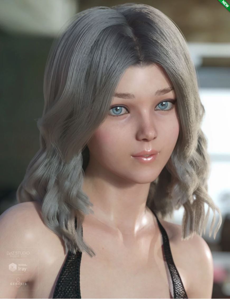 dForce Kay Hair for Genesis 3 and 8 Female(s)