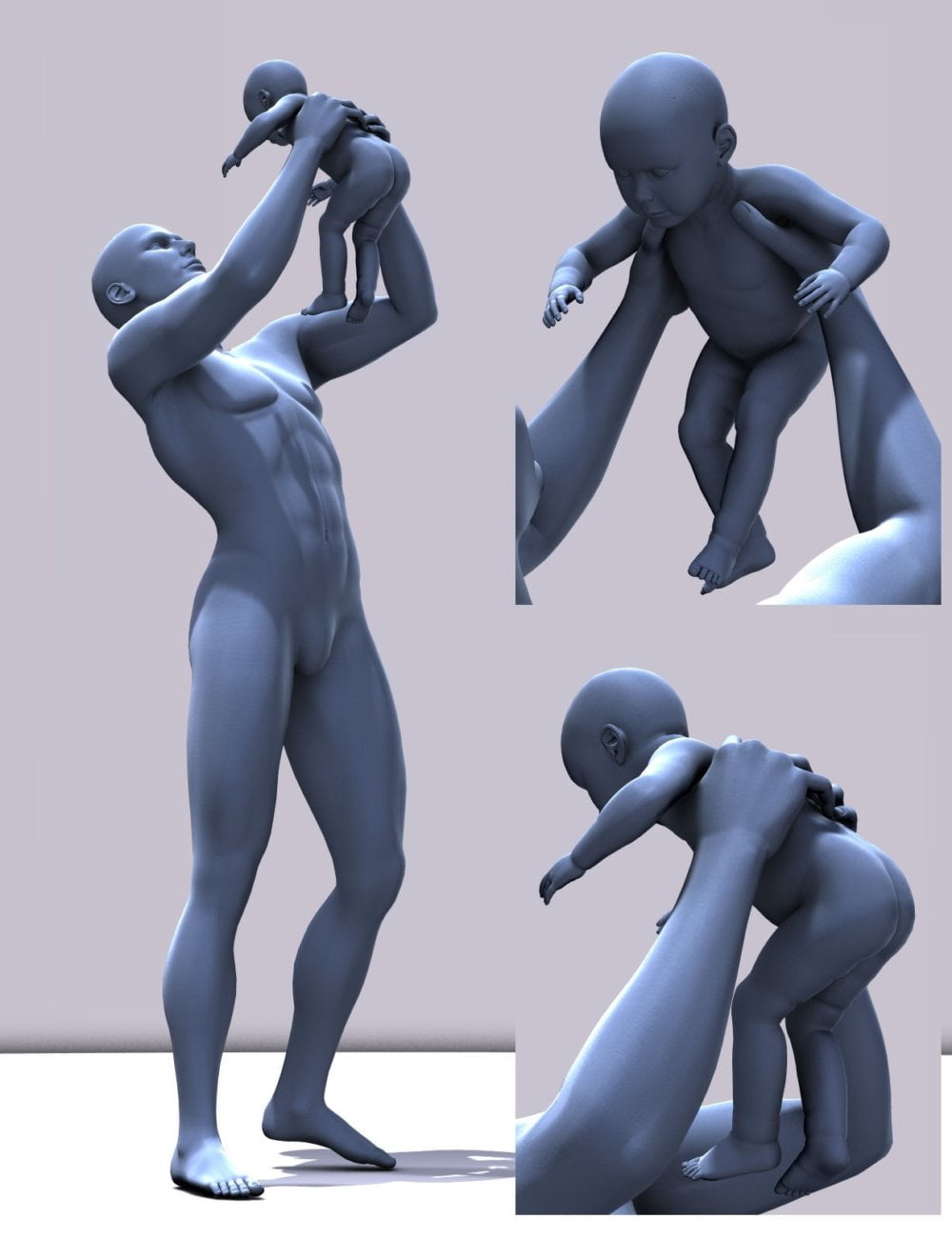 Father and Child Poses for Dusk and Baby Luna