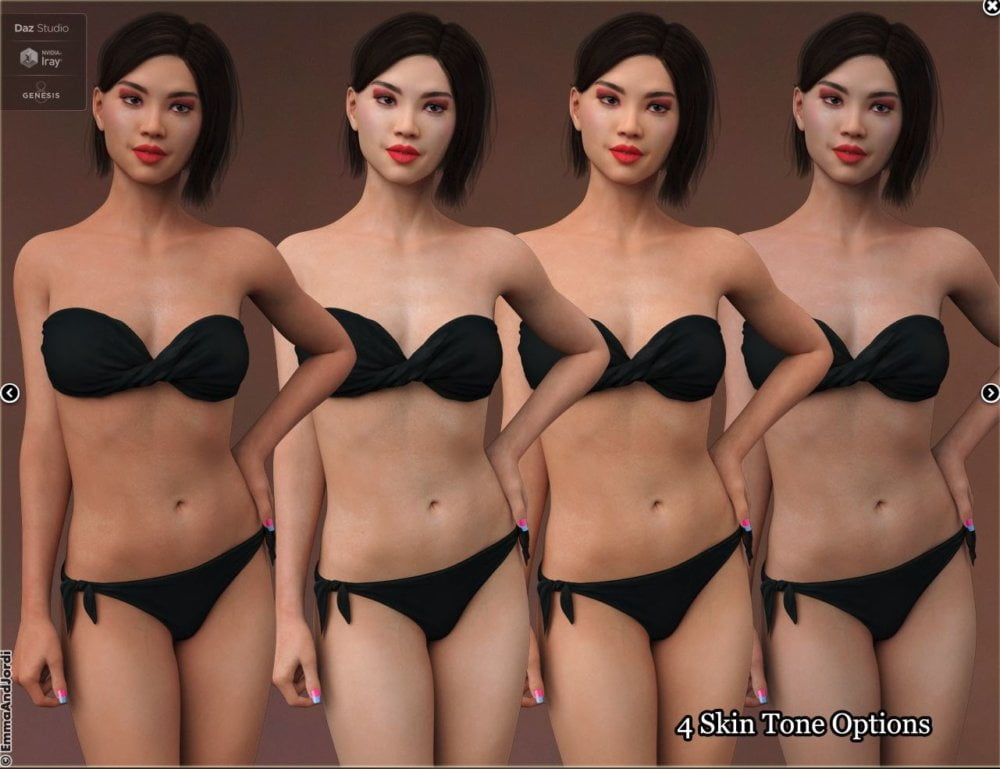 EJ Tamako And Ghost Moriko HD For Genesis 8 Female