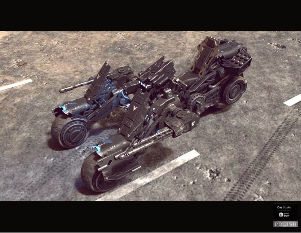 Cyborg Three Wheel Motorbike