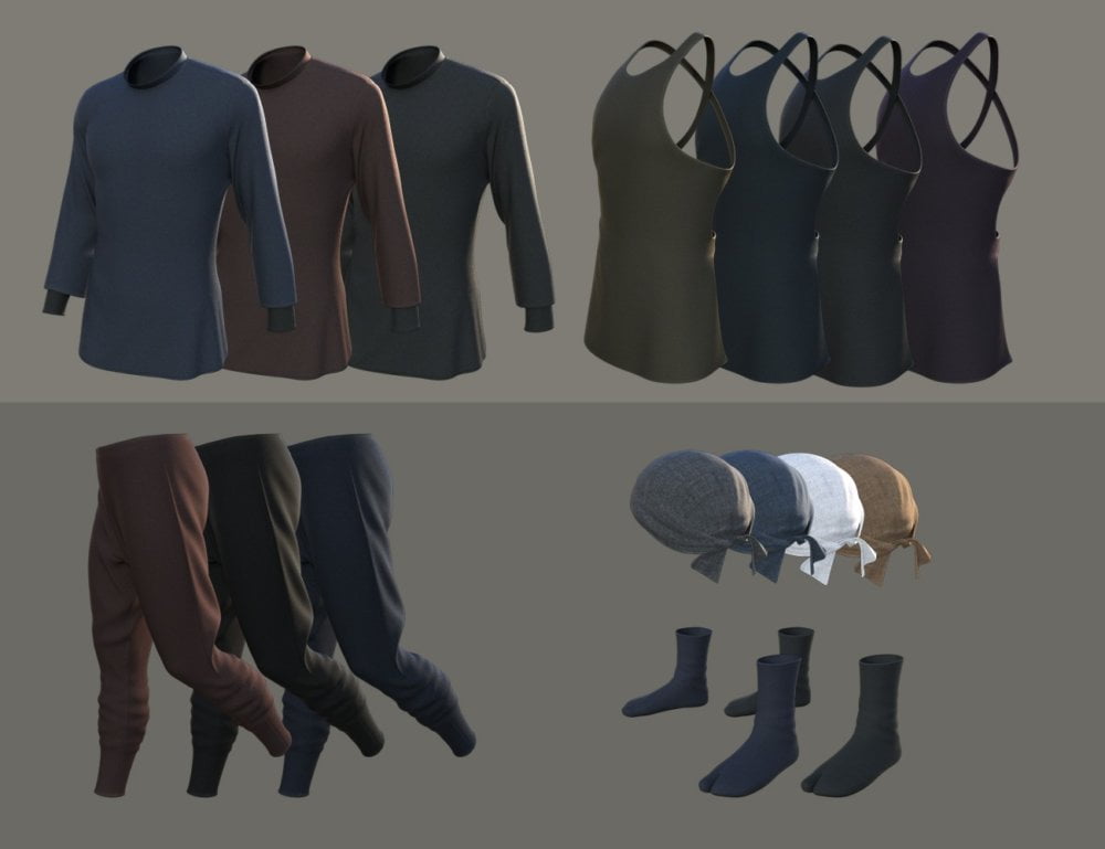 dForce Niwashi Outfit for Genesis 8 Male(s)