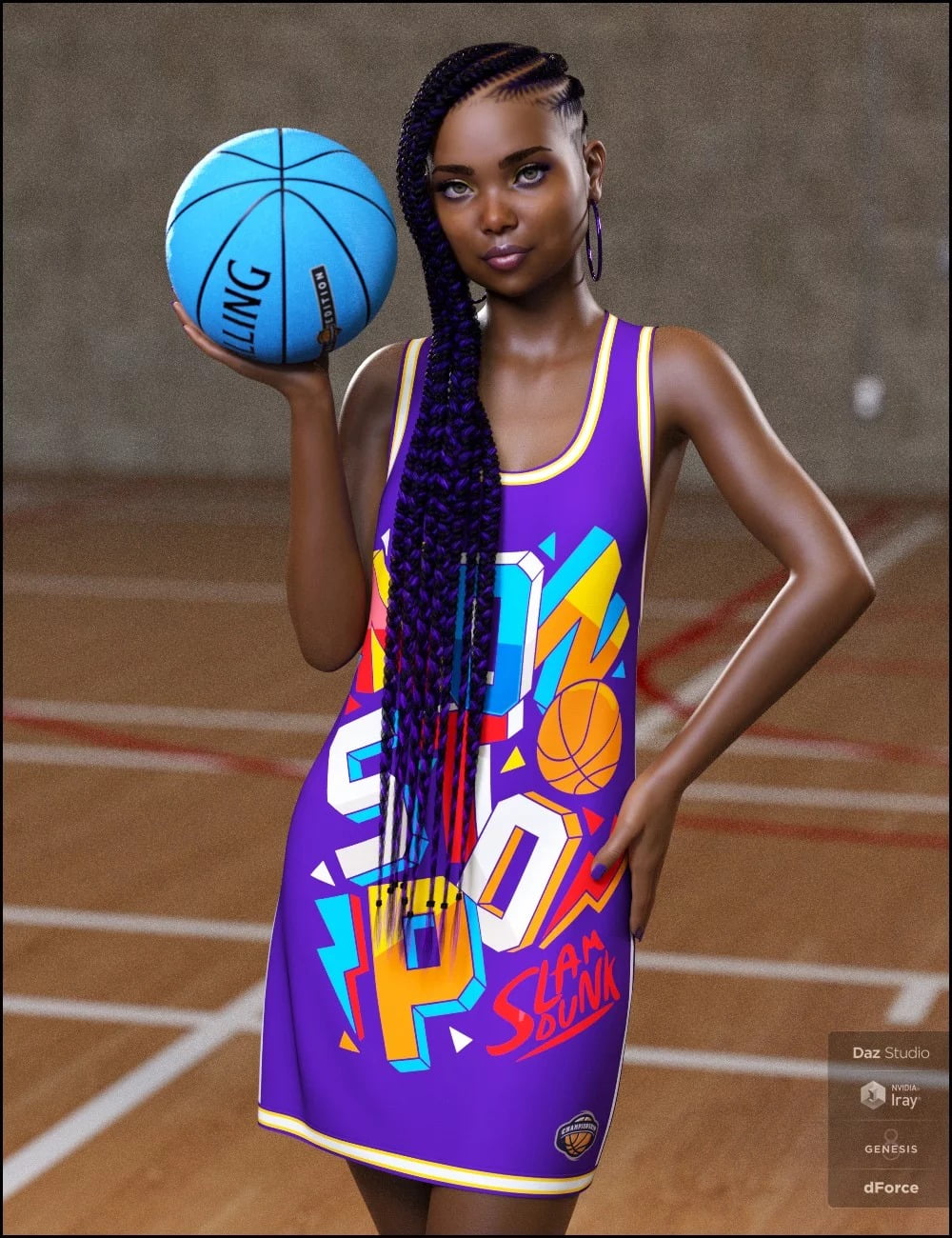 dForce Basketball Dress for Genesis 8 Female