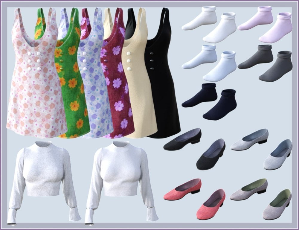 dForce Loose Silhouette Onepiece for Genesis 8 Female(s)