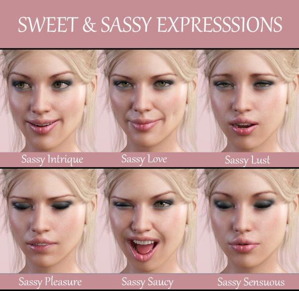 iG Sweet & Sassy Expressions for Genesis 8 Female(s)