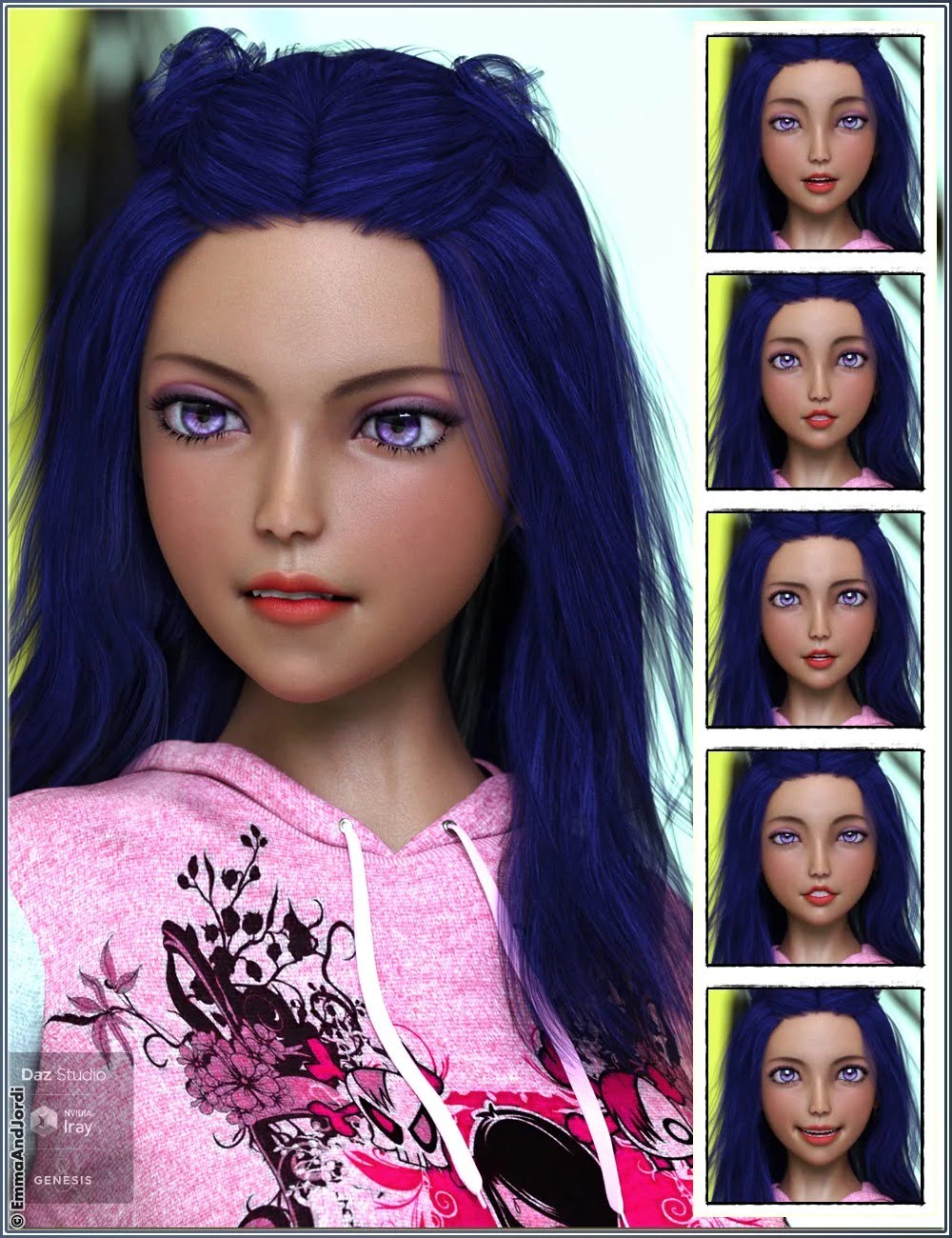 Mixable Expressions for Kanade 8 and Genesis 8 Female(s)