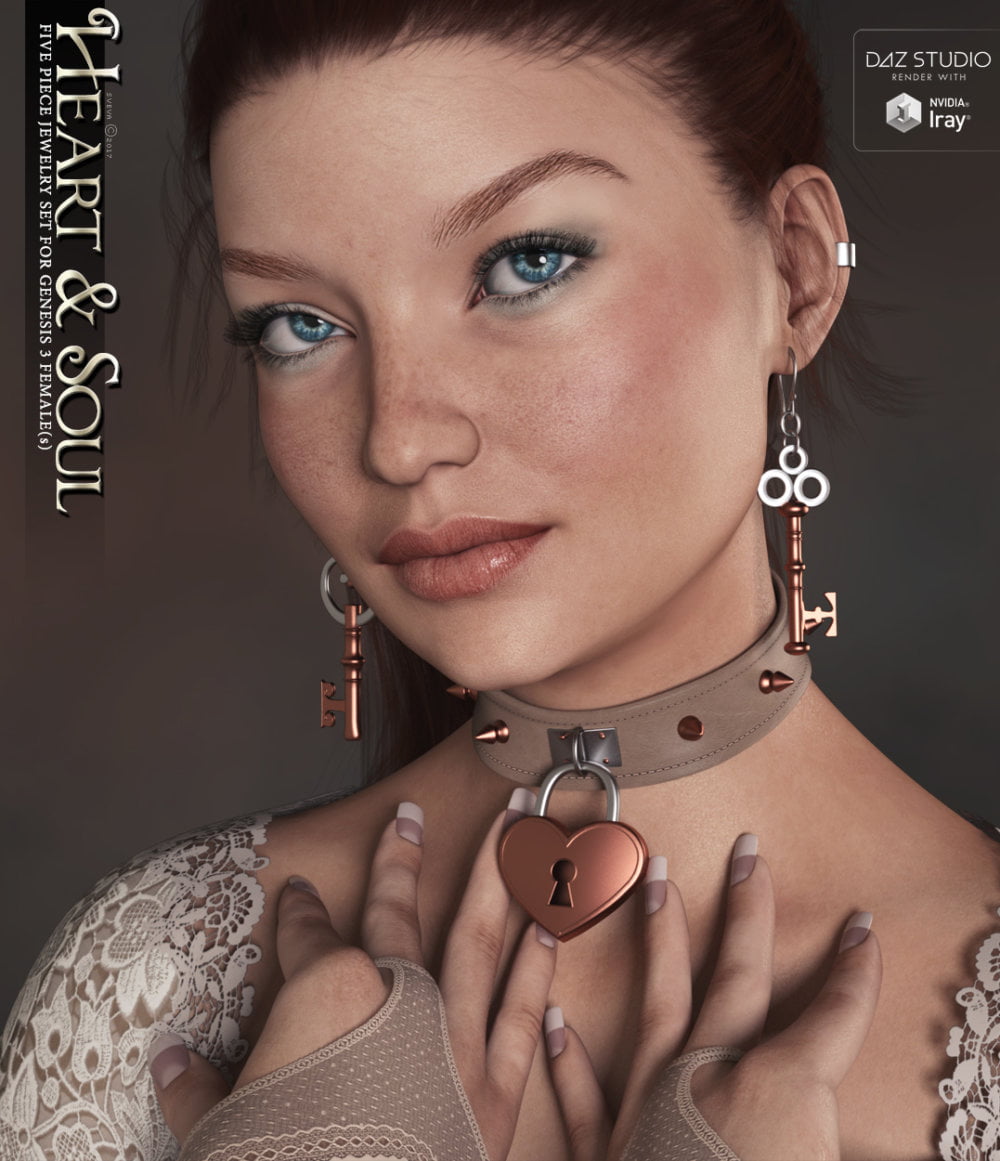 SV's Heart and Soul Jewelry Set for Genesis 3 Female(s)