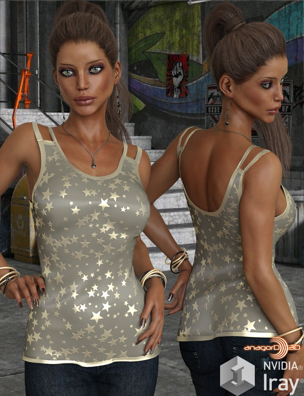 VERSUS - Split Holder Shirt for Genesis 8 Female(s)