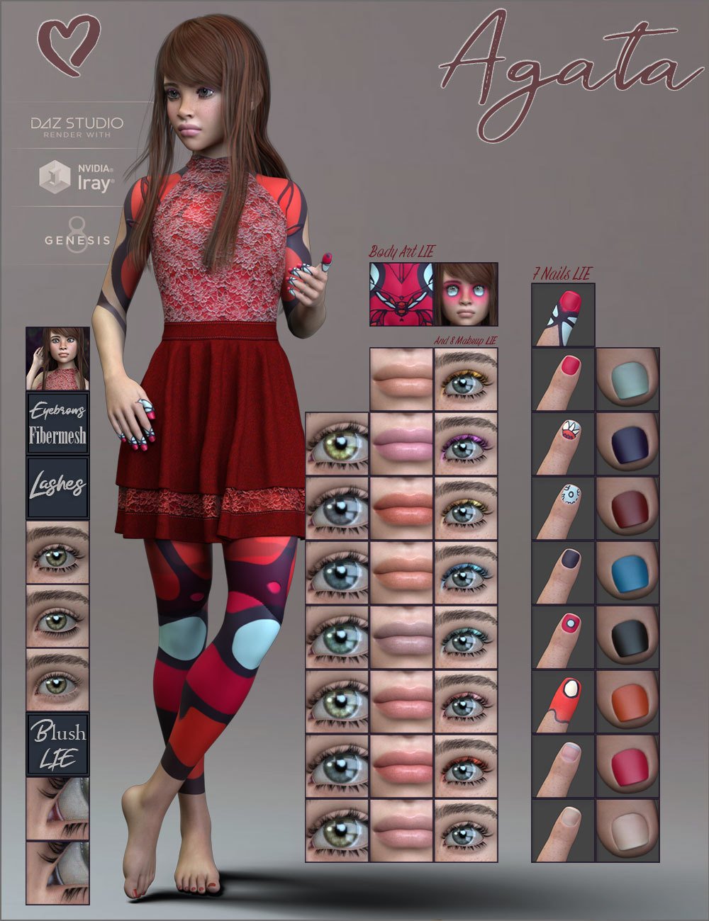 TDT-Agata for Genesis 8 Female