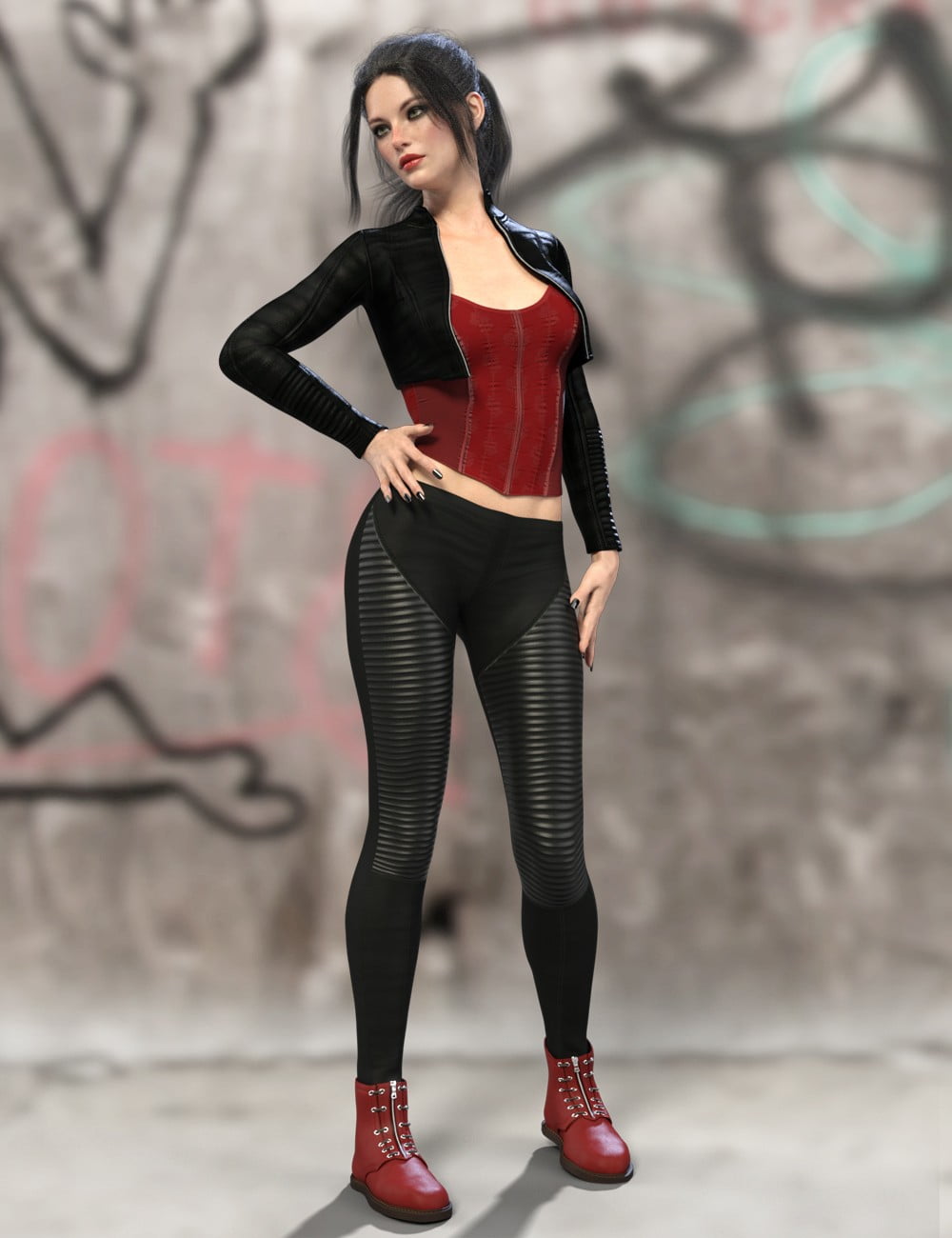X-Fashion Punk Outfit for Genesis 8 Female(s)