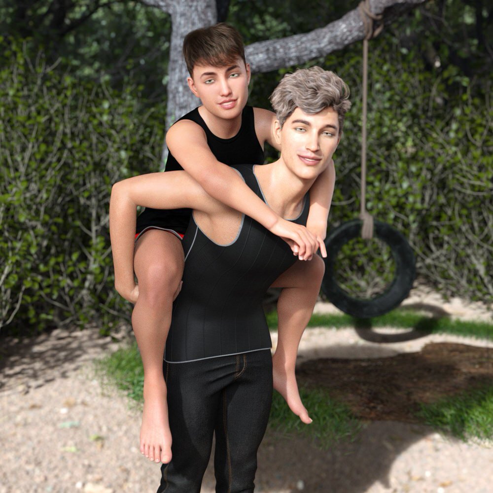 Z Brother Love Shape Presets and Poses for Genesis 8 Male