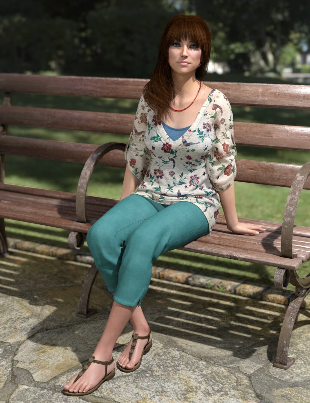 dForce Collection 01 - Casual Pants & Blouse for Genesis 8 Female(s)