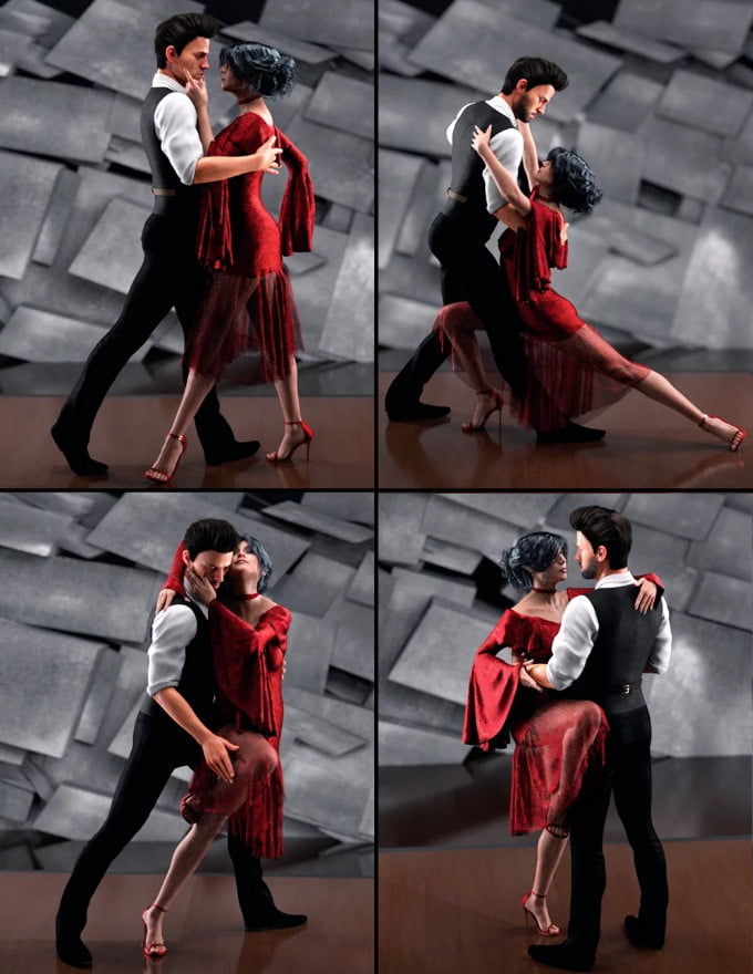 Passion Dance Pose Set for Genesis 8