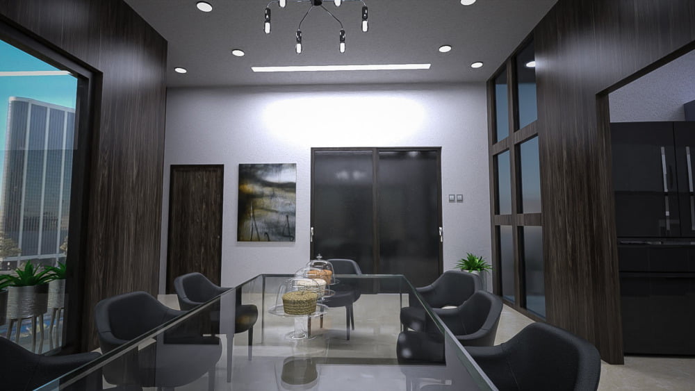 High Rise Kitchen and Dining Room