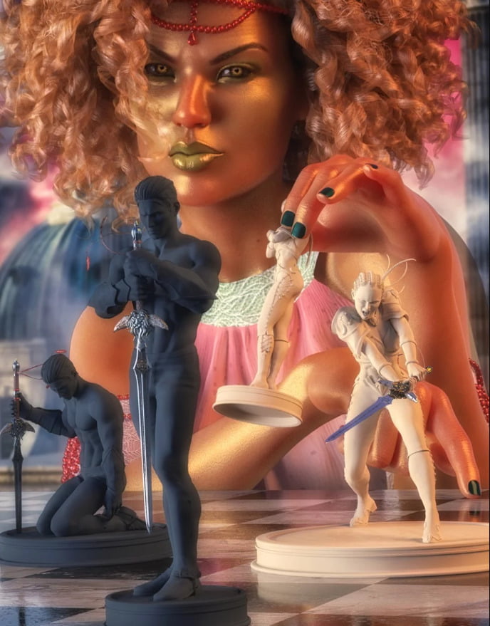 Sword Sworn Poses Expressions and Prop for Genesis 8