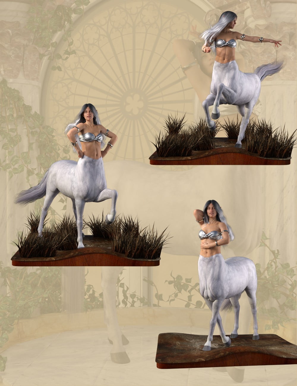 Centaur Action Poses for Genesis 8 Female Centaur