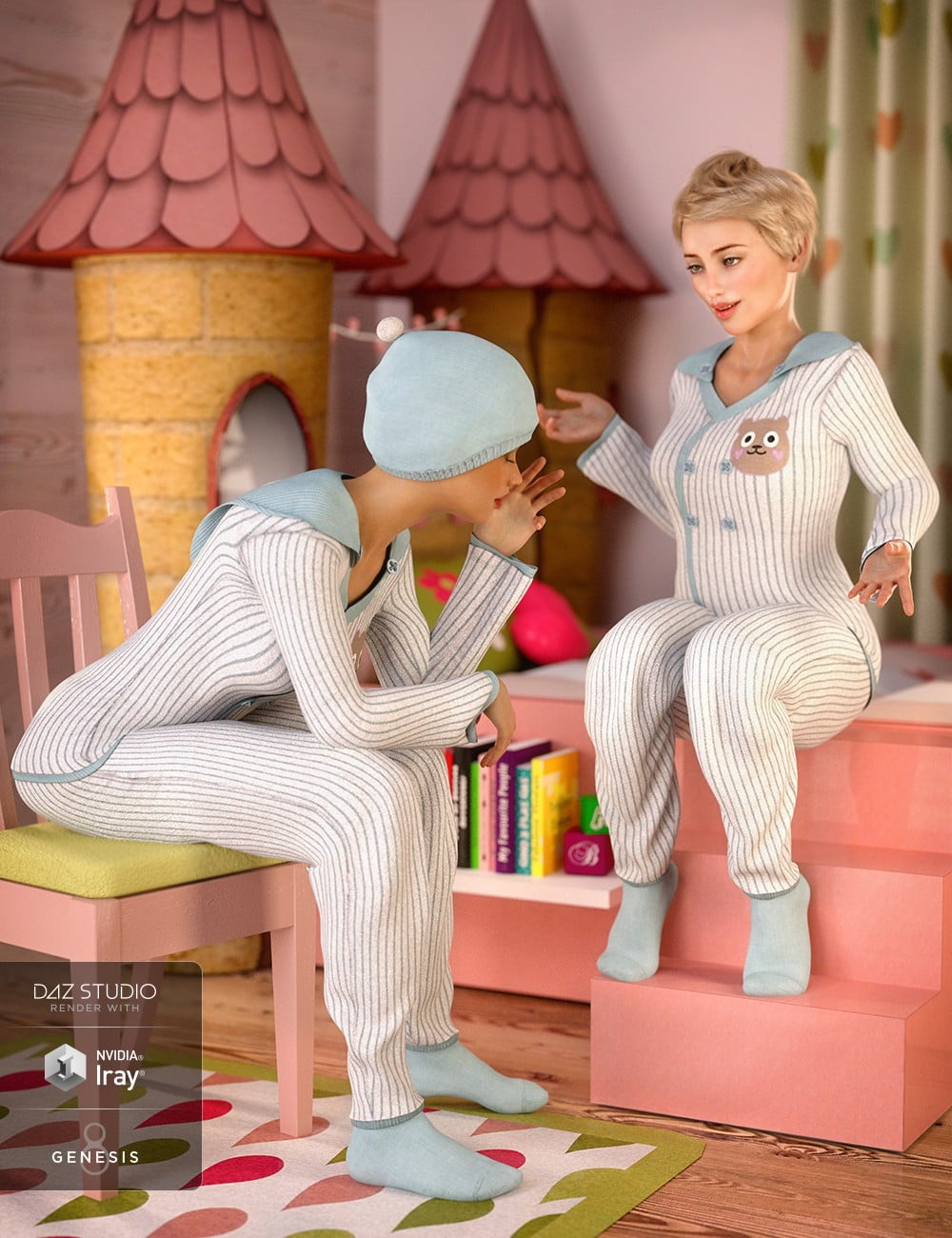 dForce Cozy Knit Outfit for Genesis 8