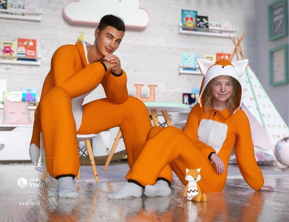 dForce Fox Kigurama for Genesis 8