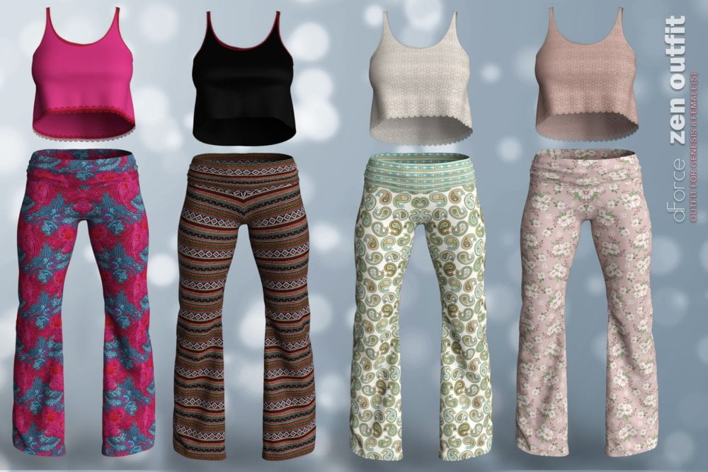 dForce P3D Zen Outfit for Genesis 8 Female