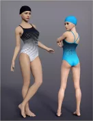 H&C One Piece Training Swimsuit for Genesis 8 Female(s)