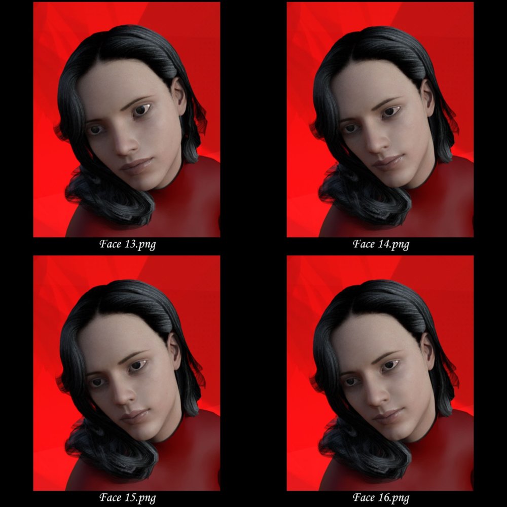 Female Face Morphs for Genesis 8 Male