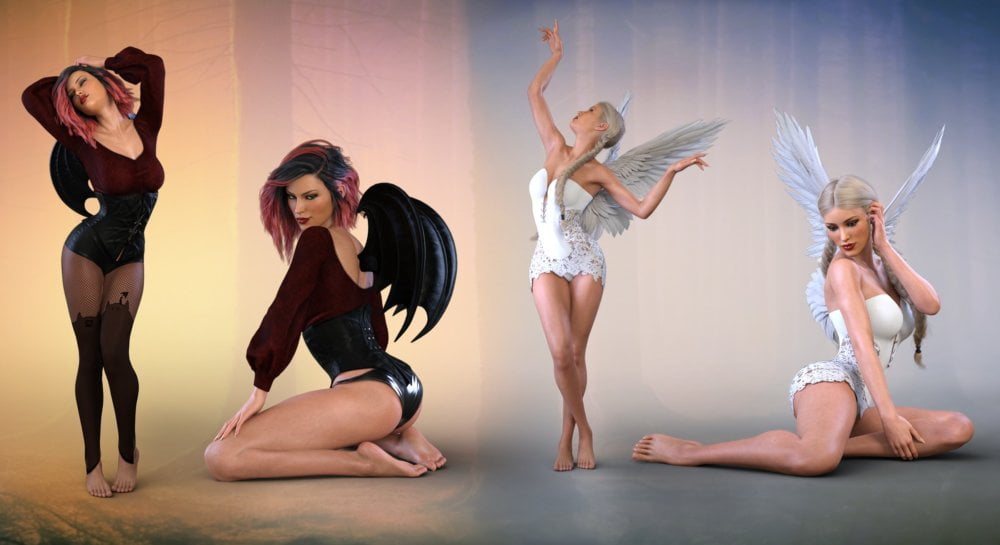 Z Angel & Devil - Poses, Partials and Expressions for Genesis 3 & 8 Female
